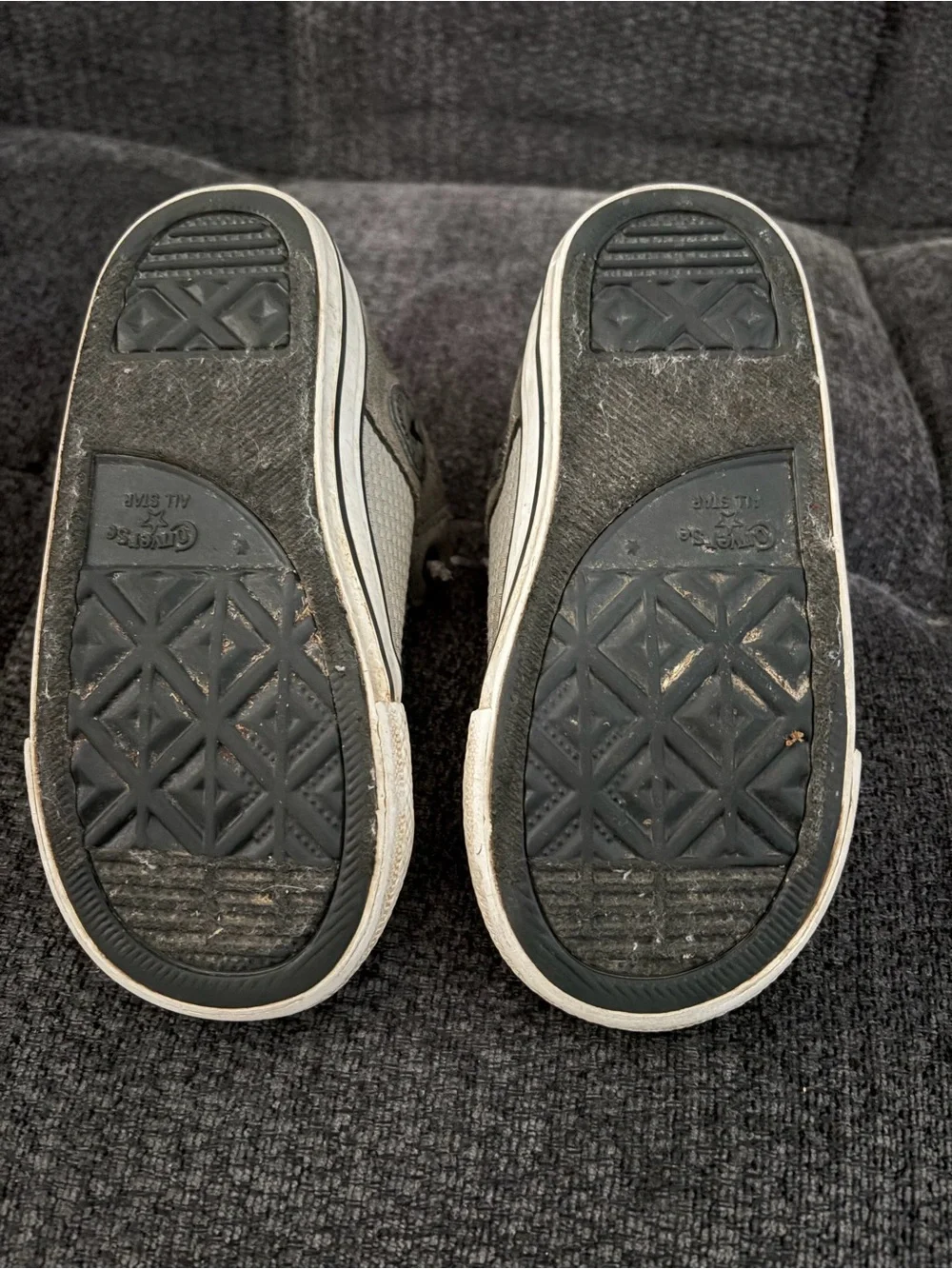 Converse Kids Gray with Red Trim High-Top Sneakers